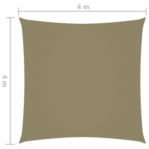 Vela parasole quadrata in tessuto oxford 4 x 4 m beige 02_0009504