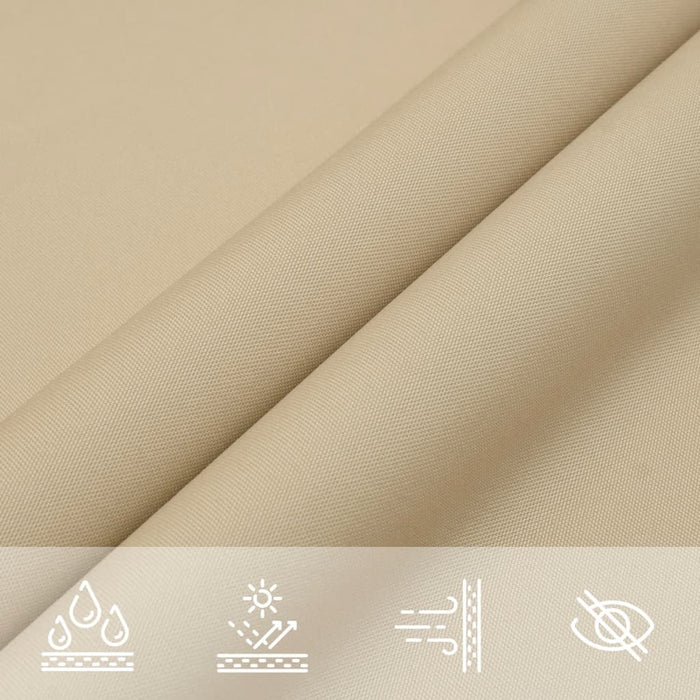 Parasole a Vela in Tela Oxford Quadrato 6x6 m Beige 135142