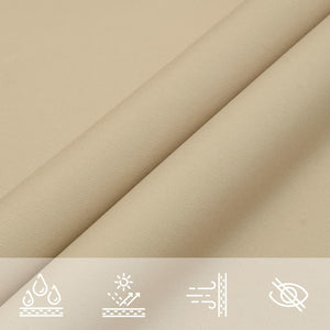 Parasole a Vela in Tela Oxford Quadrato 7x7 m Beige 135143