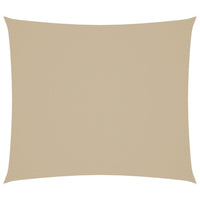 Parasole a Vela Oxford Rettangolare 2x2,5 m Beige