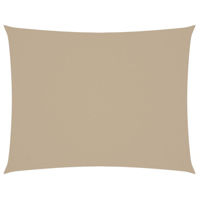 Parasole a Vela Oxford Rettangolare 6x7 m Beige