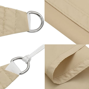 Parasole a Vela Oxford Triangolare 3,5x3,5x4,9 m Beige 135175