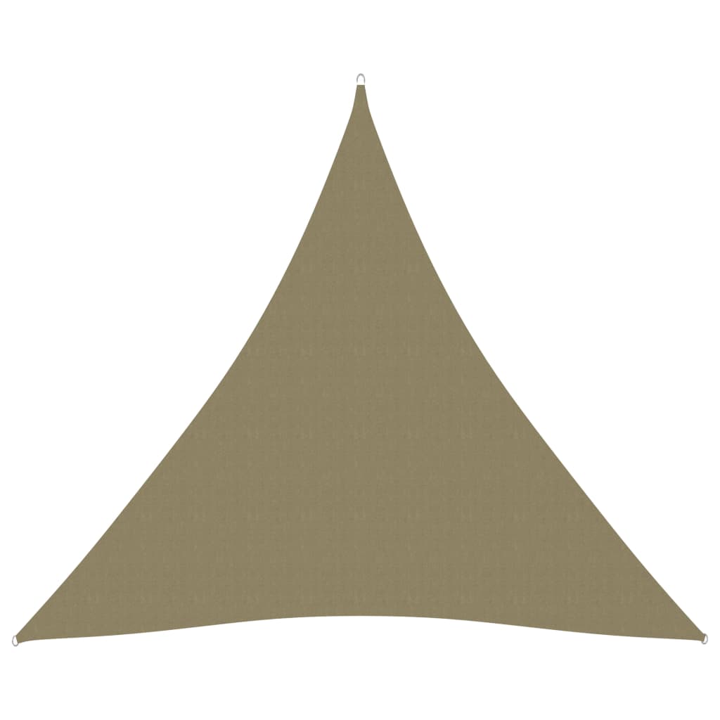 Telo parasole vela triangolare in tessuto Oxford 4 x 4 x 4 m beige 02_0009863