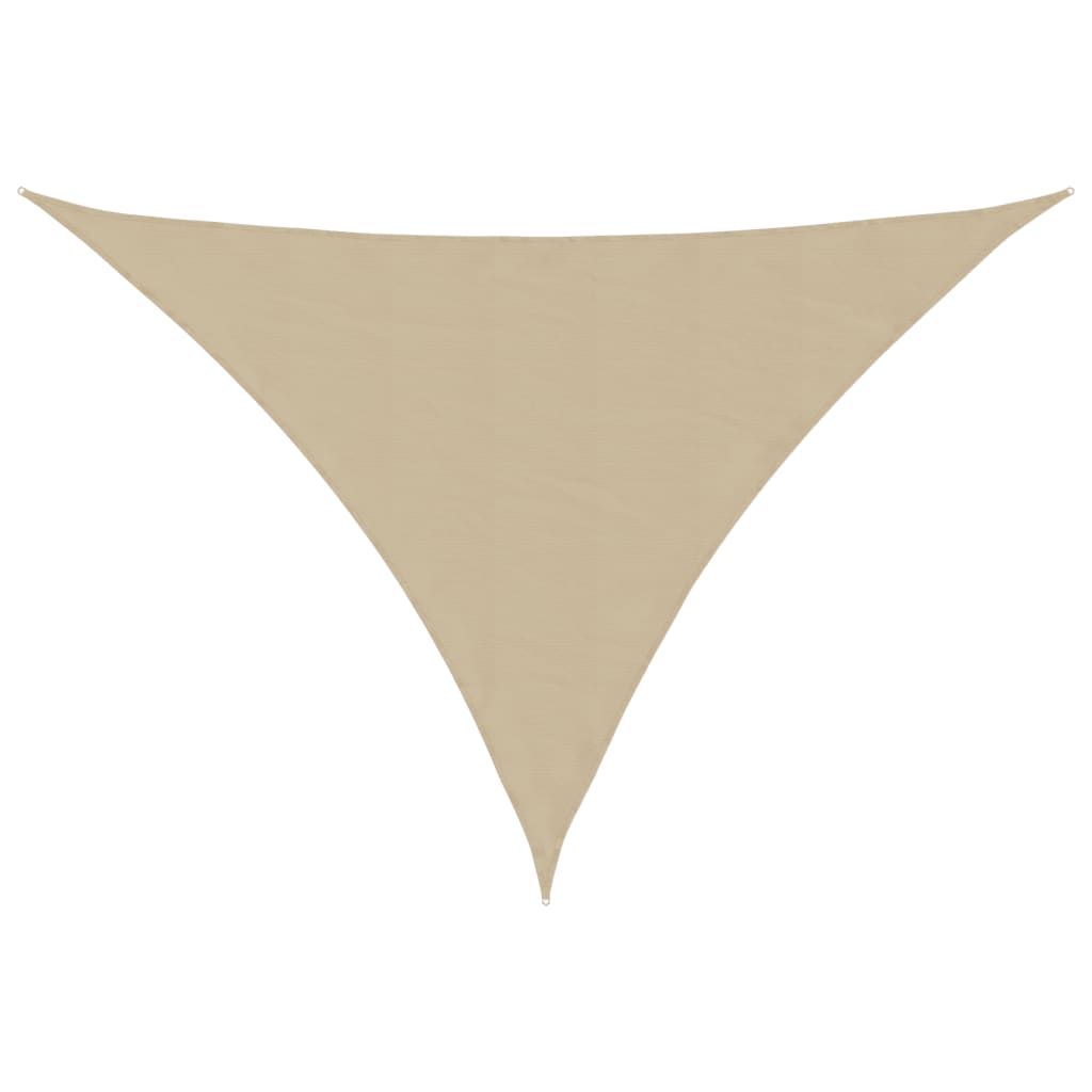 Parasole a Vela Oxford Triangolare 5x7x7 m Beige