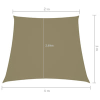 Telo parasole parasole vela trapezio tessuto Oxford 2/4 x 3 mt beige 02_0009747
