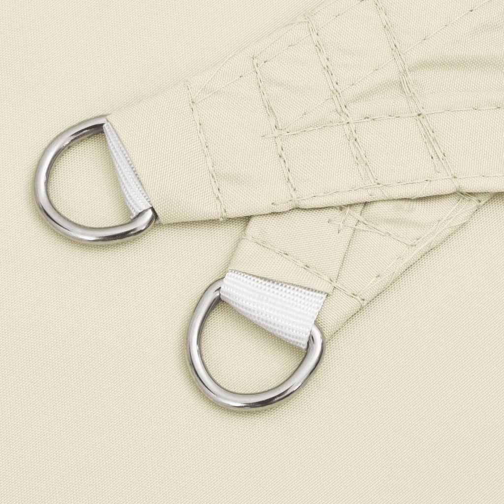 Parasole a Vela Oxford Triangolare 5x5x6 m Crema