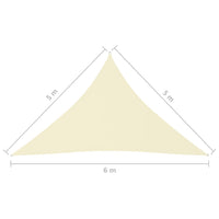Vela telo parasole parasole triangolare tessuto Oxford 5 x 5 x 6 mt crema 02_0009915