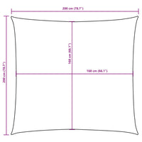 Vela Parasole in Tela Oxford Quadrata 2x2 m Bianca 135245