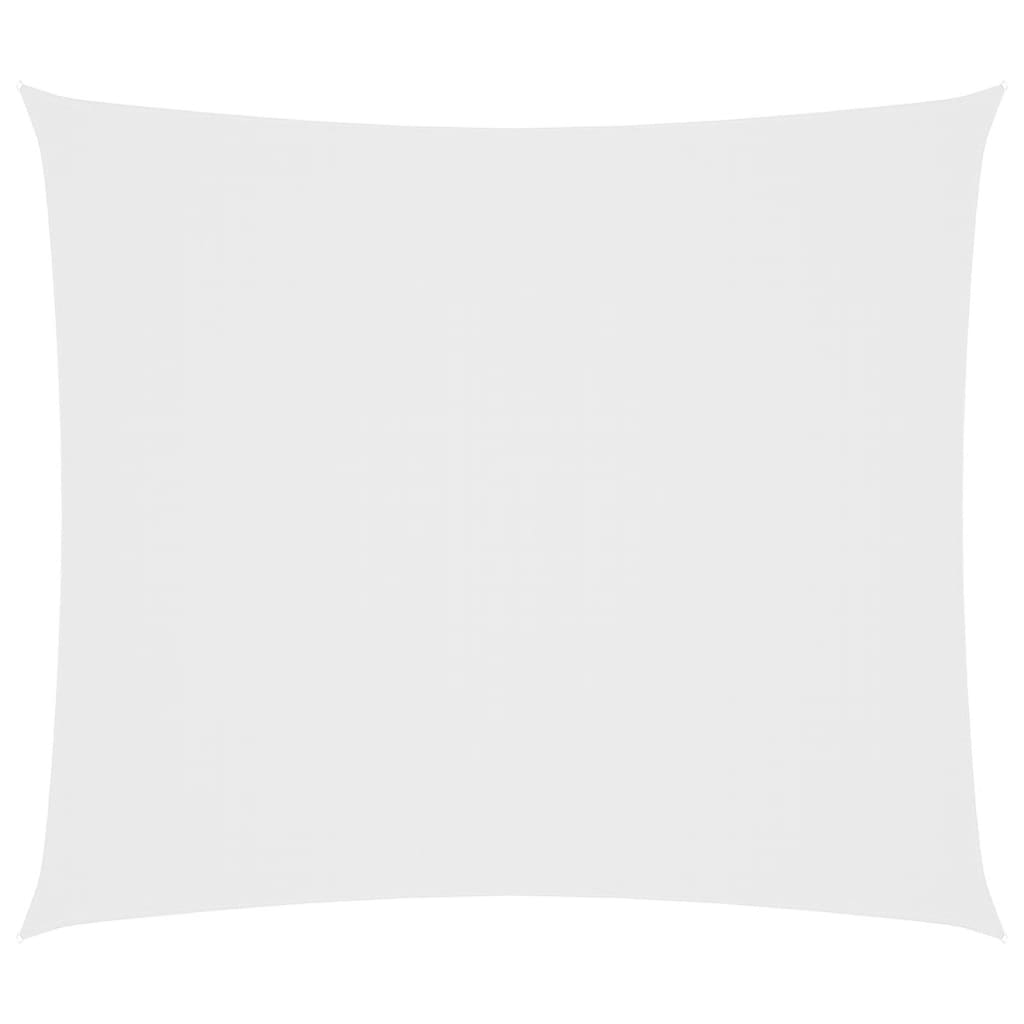 Parasole a Vela in Tessuto Oxford Rettangolare 2x2,5m Bianco