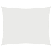 Parasole a Vela in Tessuto Oxford Rettangolare 2x3,5 m Bianco 135256