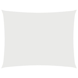 Parasole a Vela in Tessuto Oxford Rettangolare 2x3,5 m Bianco 135256