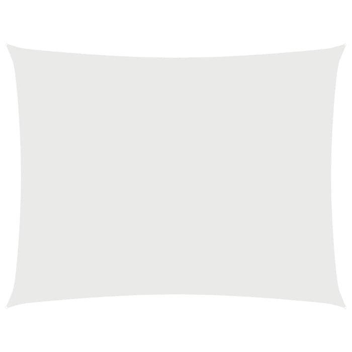 Parasole a Vela in Tessuto Oxford Rettangolare 2x3,5 m Bianco 135256