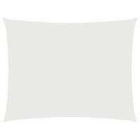 Parasole a Vela in Tessuto Oxford Rettangolare 3,5x4,5 m Bianco 135269