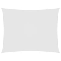 Parasole a Vela Oxford Rettangolare 5x7 m Bianco 135275