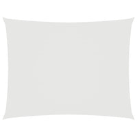 Parasole a Vela in Tessuto Oxford Rettangolare 6x7 m Bianco 135277