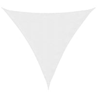 Parasole a Vela Oxford Triangolare 4x4x4 m Bianco 135286