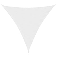 Parasole a Vela Oxford Triangolare 4,5x4,5x4,5 m Bianco 135288