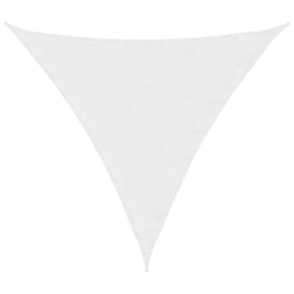Parasole a Vela Oxford Triangolare 5x5x5 m Bianco 135290
