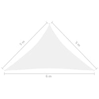 Vela parasole in telo parasole triangolare tessuto Oxford 5 x 5 x 6 mt bianco 02_0009913