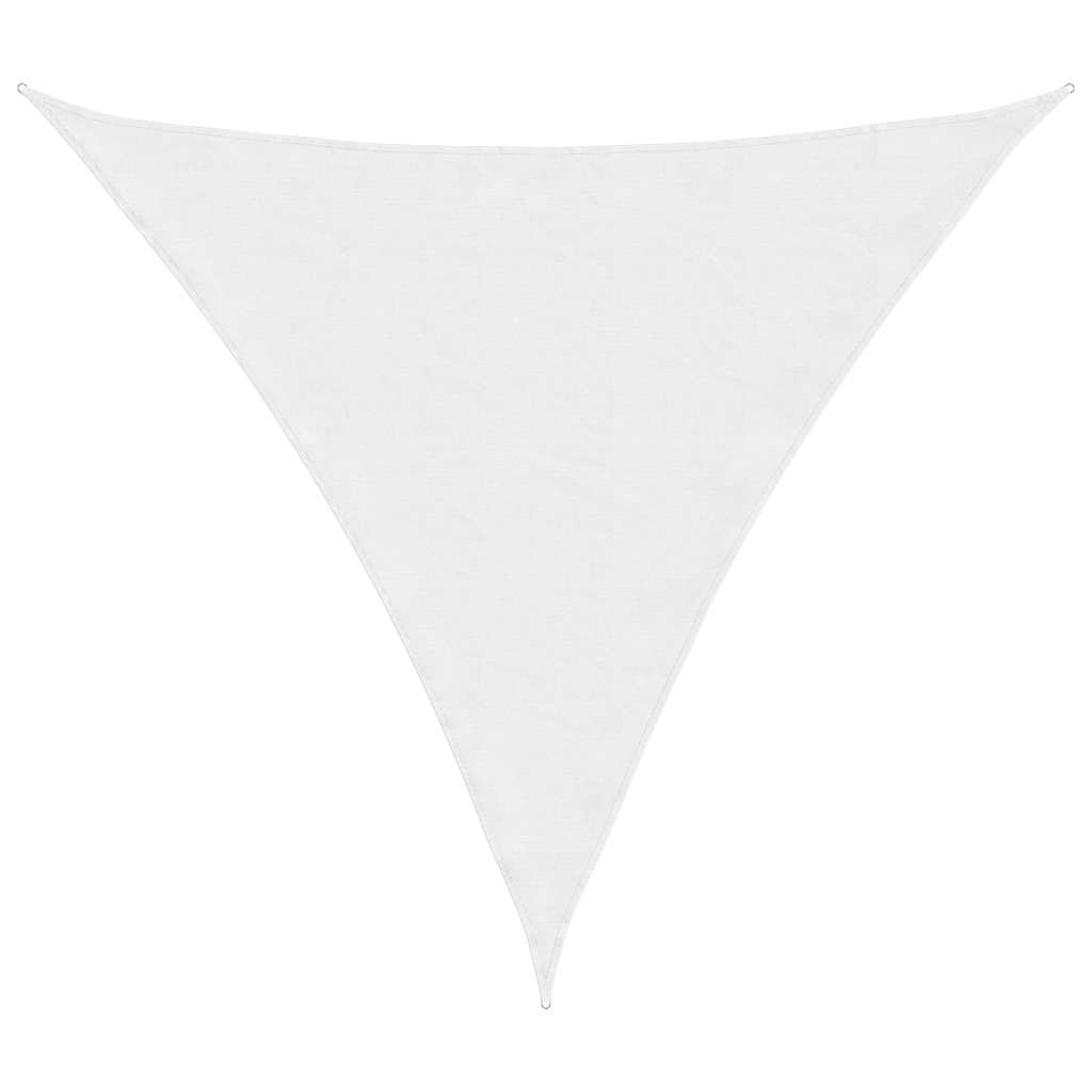 Parasole a Vela in Tessuto Oxford Triangolare 6x6x6 m Bianco