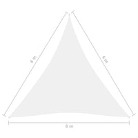 Vela parasole in telo parasole triangolare tessuto Oxford 6 x 6 x 6 m bianco 02_0009946