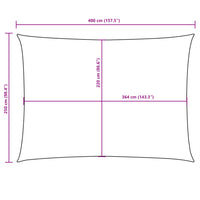 Parasole a Vela Oxford Rettangolare 2,5x4 m Terracotta 135372
