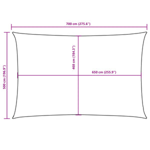 Parasole a Vela Oxford Rettangolare 5x7 m Terracotta 135385
