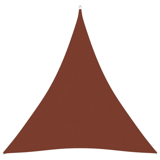 Ombrellone a vela triangolare in tessuto Oxford 3 x 3 x 3 m terracotta 02_0009826