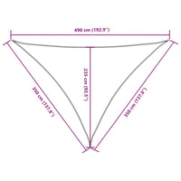 Parasole a Vela Oxford Triangolare 3,5x3,5x4,9 m Terracotta 135395