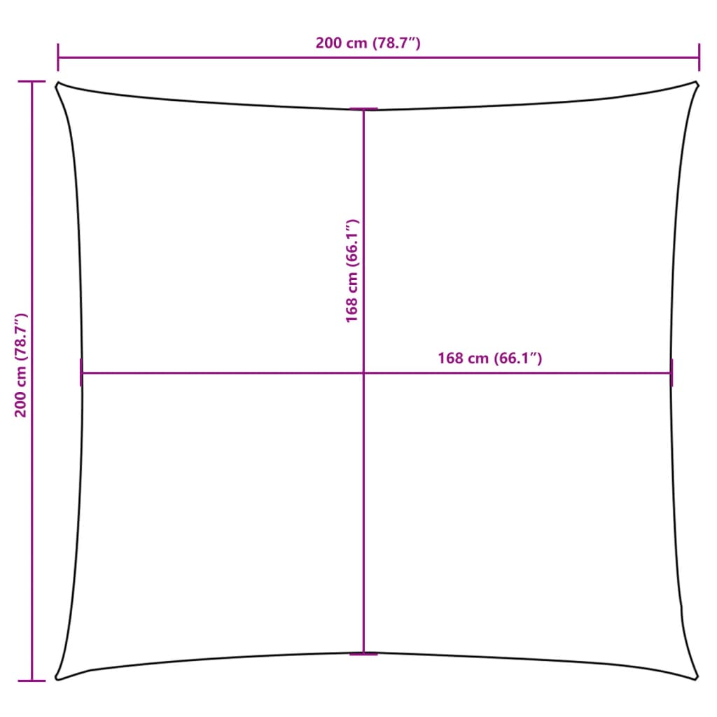 Vela Parasole in Tela Oxford Quadrata 2x2 m Talpa 135410