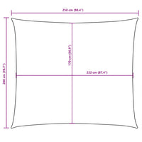 Parasole a Vela Oxford Rettangolare 2x2,5 m Talpa 135419