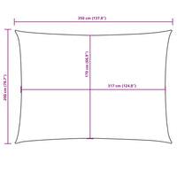 Parasole a Vela Oxford Rettangolare 2x3,5 m Grigio Talpa 135421
