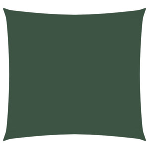 Parasole a Vela in Tela Oxford Quadrato 4,5x4,5 m Verde Scuro