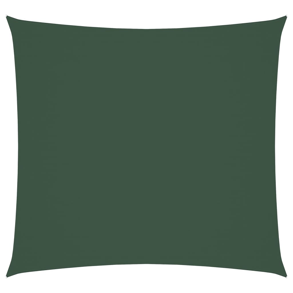 Parasole a Vela in Tela Oxford Quadrato 7x7 m Verde Scuro 135473