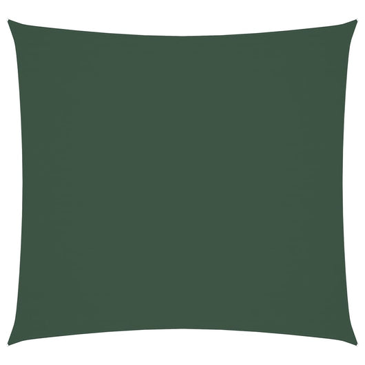 Parasole a Vela in Tela Oxford Quadrato 7x7 m Verde Scuro 135473