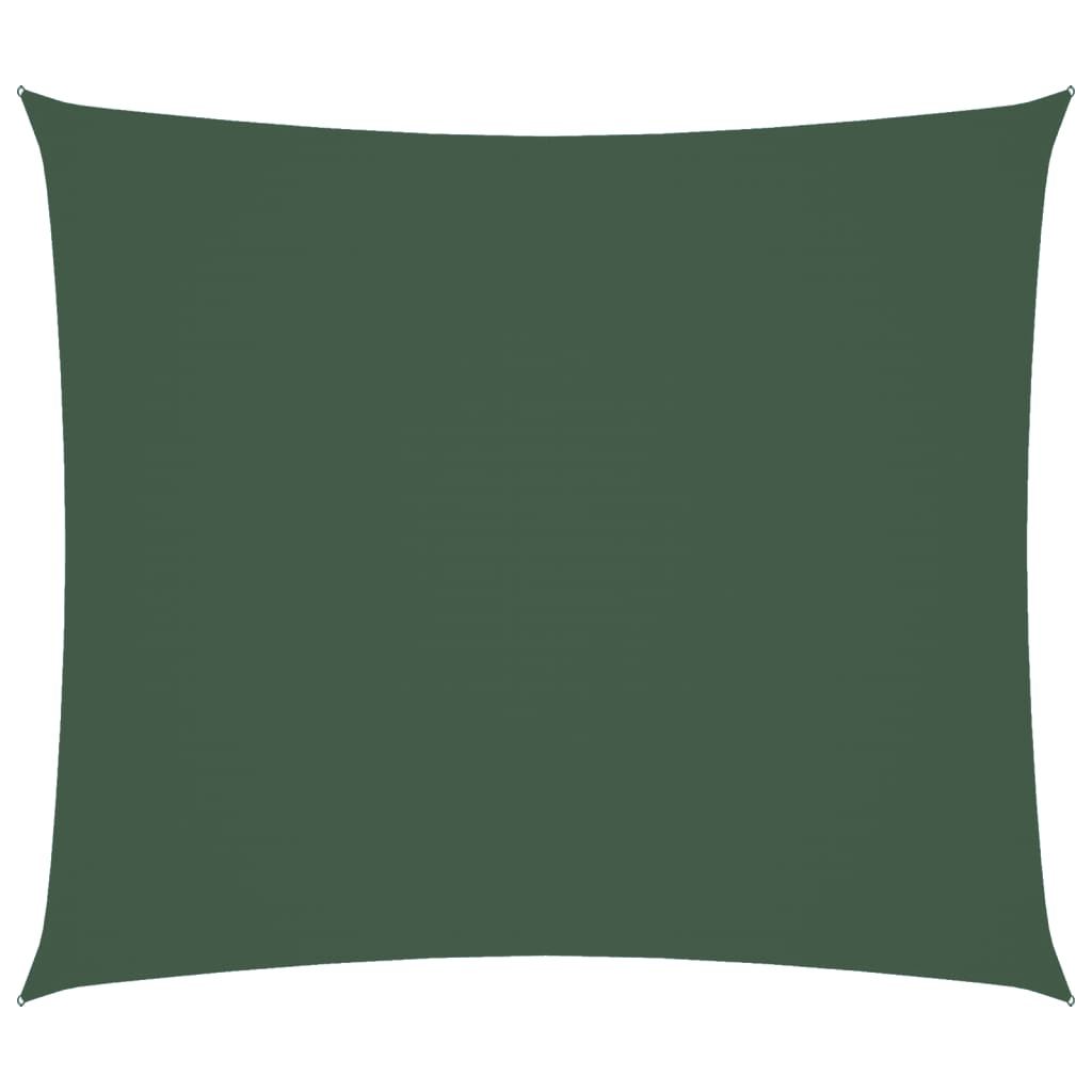 Parasole a Vela Oxford Rettangolare 2x2,5 m Verde Scuro 135474