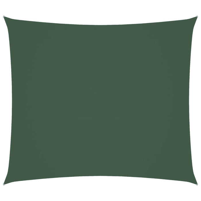 Parasole a Vela Oxford Rettangolare 2x2,5 m Verde Scuro 135474