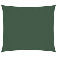 Parasole a Vela Oxford Rettangolare 2x2,5 m Verde Scuro