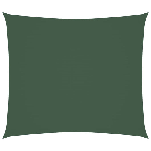 Parasole a Vela Oxford Rettangolare 2x2,5 m Verde Scuro