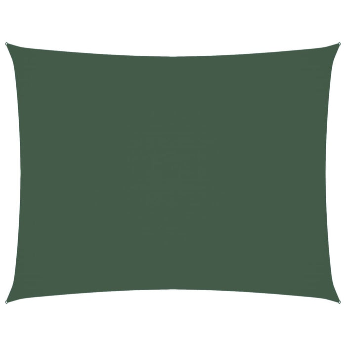Parasole a Vela Oxford Rettangolare 2x3,5 m Verde Scuro