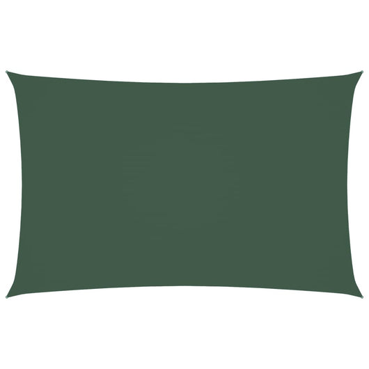 Parasole a Vela Oxford Rettangolare 2x4,5 m Verde Scuro