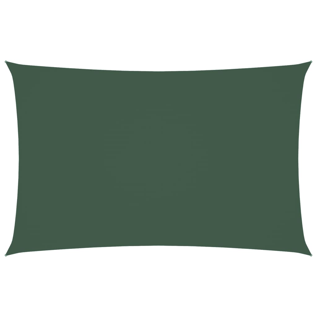 Parasole a Vela Oxford Rettangolare 2x4,5 m Verde Scuro 135478