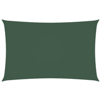 Parasole a Vela Oxford Rettangolare 2x4,5 m Verde Scuro 135478