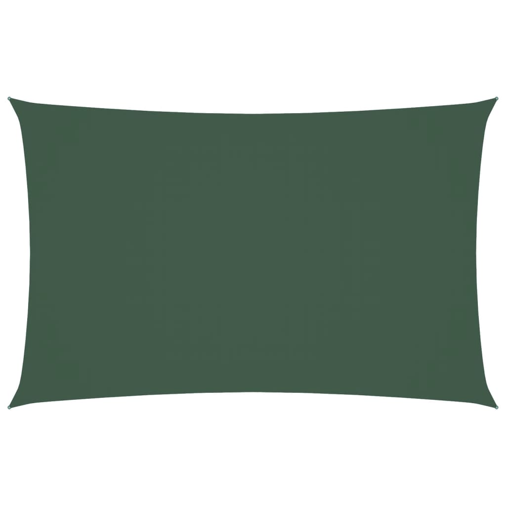 Parasole a Vela Oxford Rettangolare 2x5 m Verde Scuro 135479