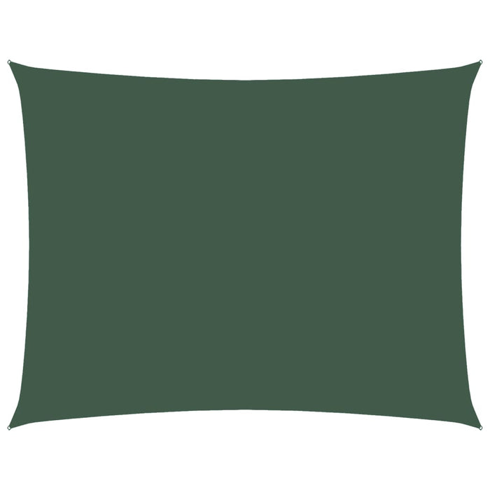 Parasole a Vela Oxford Rettangolare 2,5x3,5 m Verde Scuro
