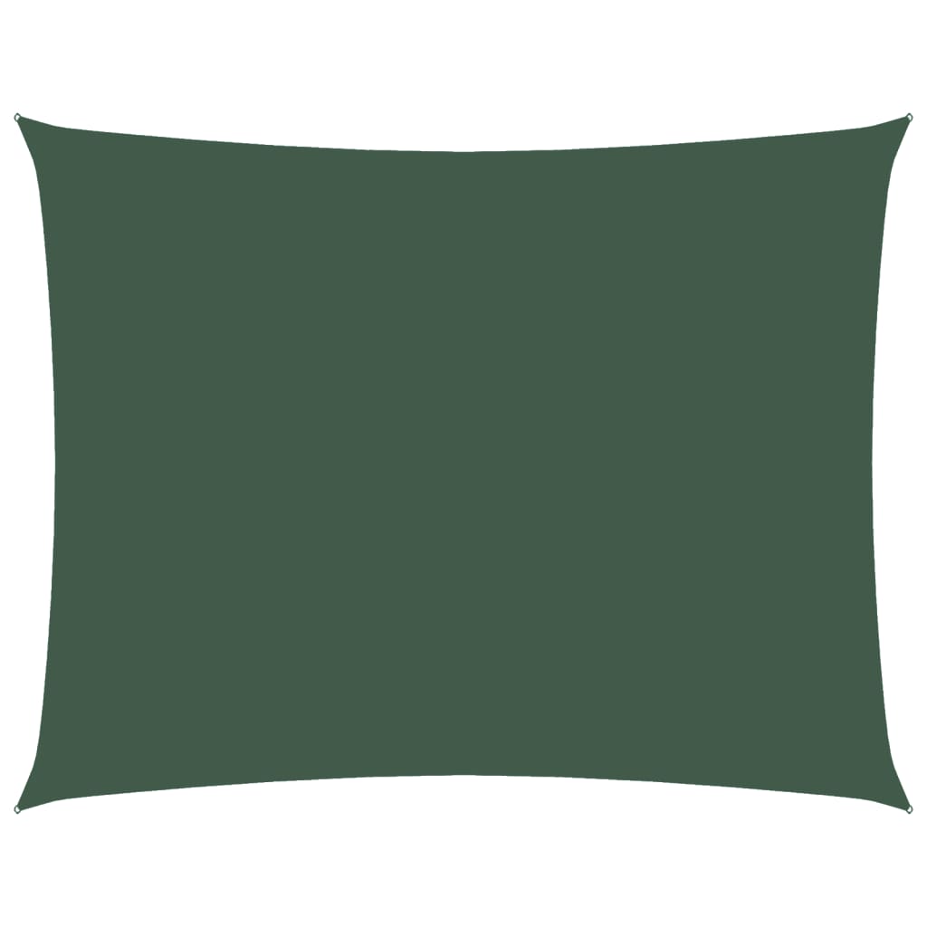 Parasole a Vela Oxford Rettangolare 2,5x3,5 m Verde Scuro 135481
