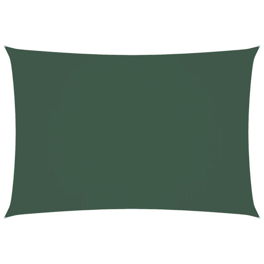 Vela Parasole Tessuto Oxford Rettangolare 2,5x4,5 m Verde Scuro