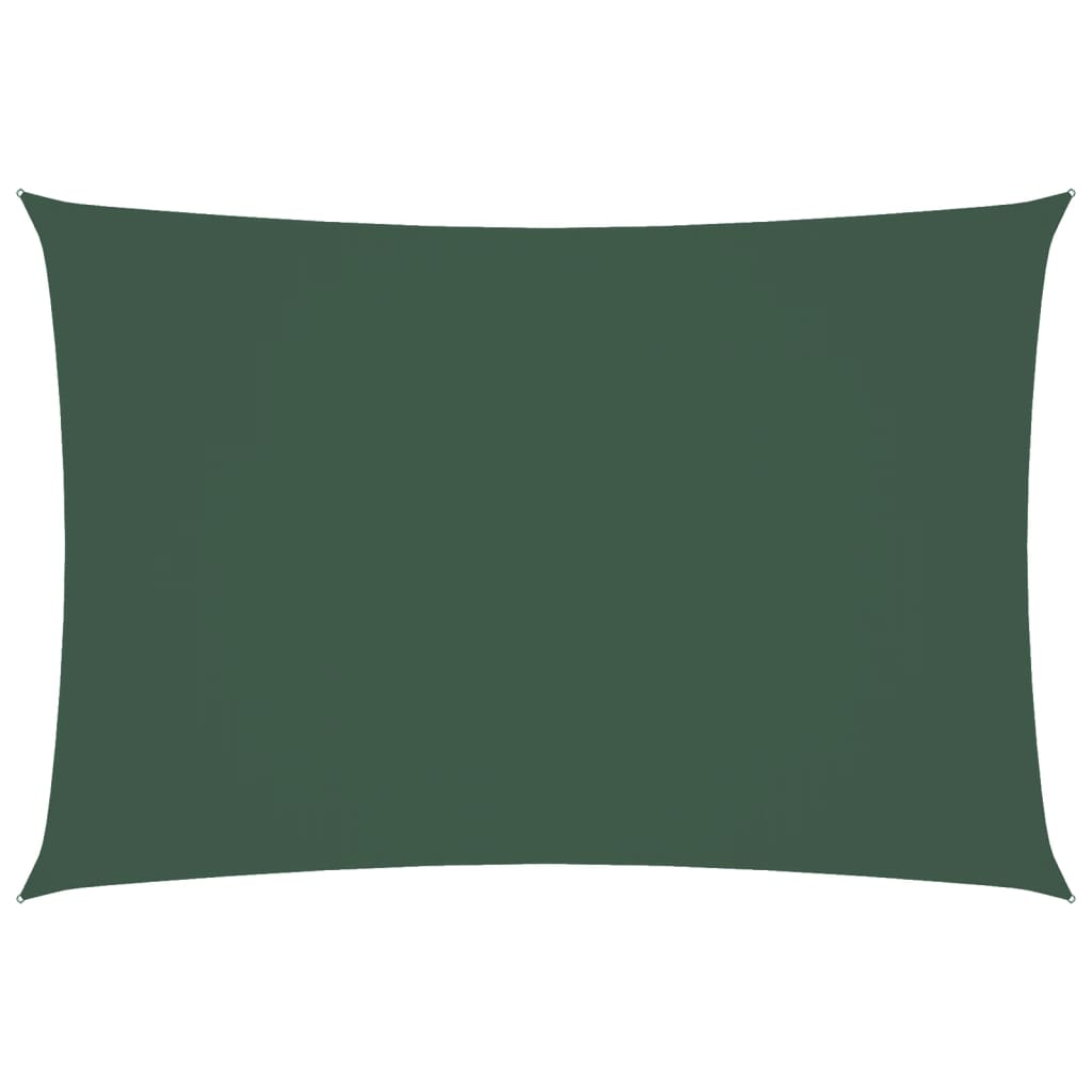 Vela Parasole Tessuto Oxford Rettangolare 2,5x4,5 m Verde Scuro 135483