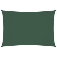 Vela Parasole Tessuto Oxford Rettangolare 2,5x4,5 m Verde Scuro 135483