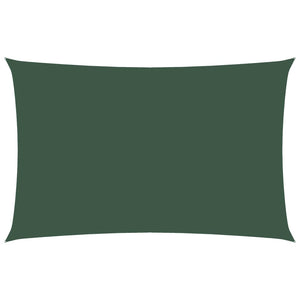 Parasole a Vela Oxford Rettangolare 2,5x5 m Verde Scuro 135484
